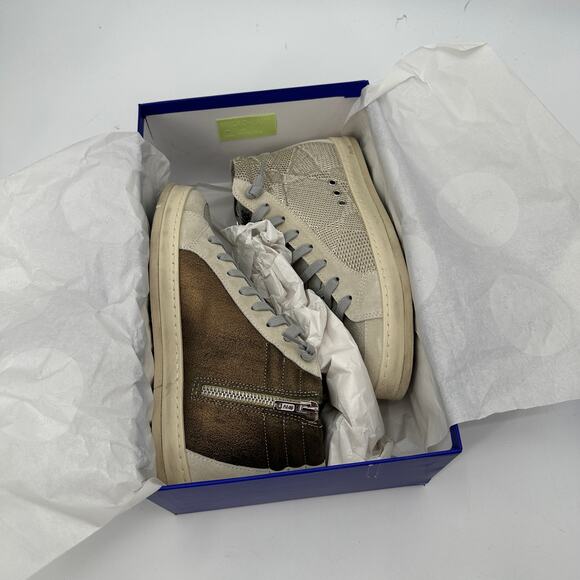 P448 New in Box Skate Prisma Sneaker High Top Gold Metallic // 36 - Picture 15 of 16